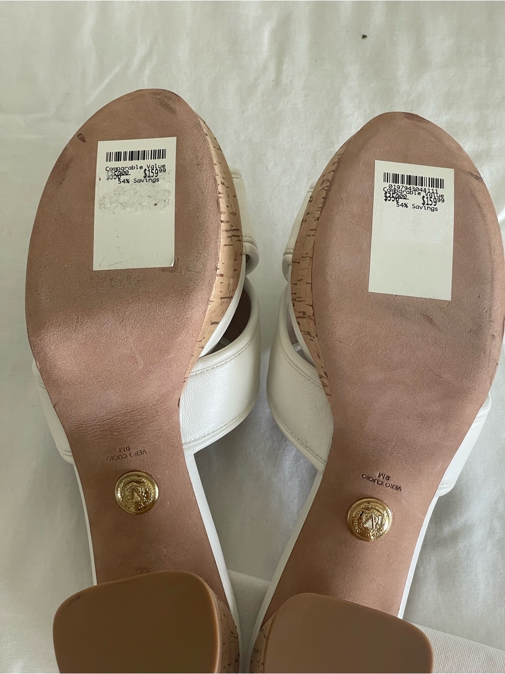 Veronica Beard  Dory White Leather Women's Sandal Heels Size 9 M  $395 NEW - Picture 8 of 14